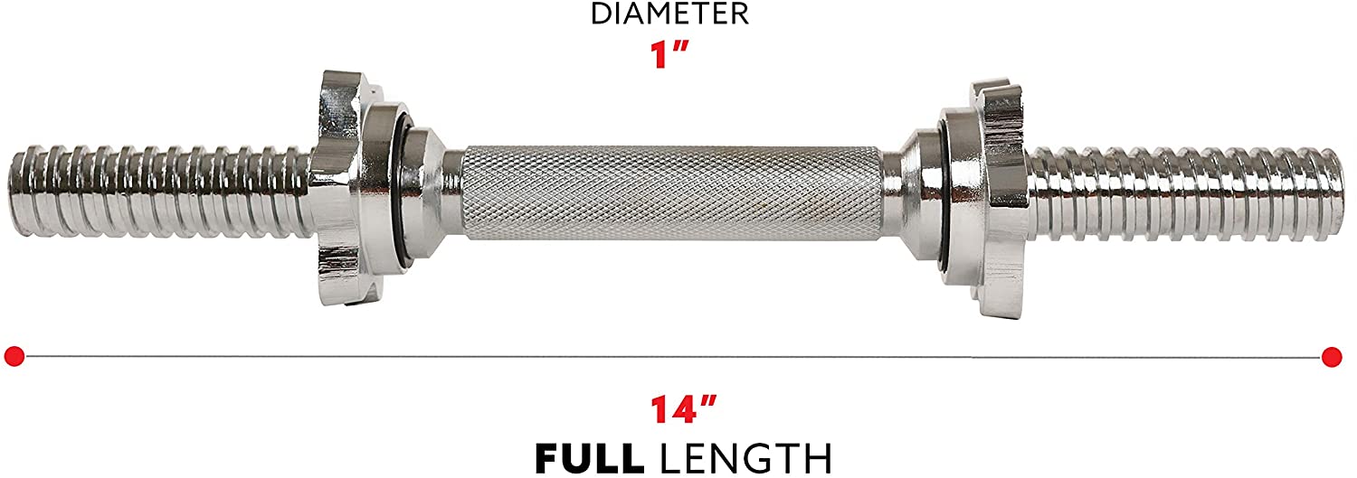 1 inch dumbbell bar dimensions
