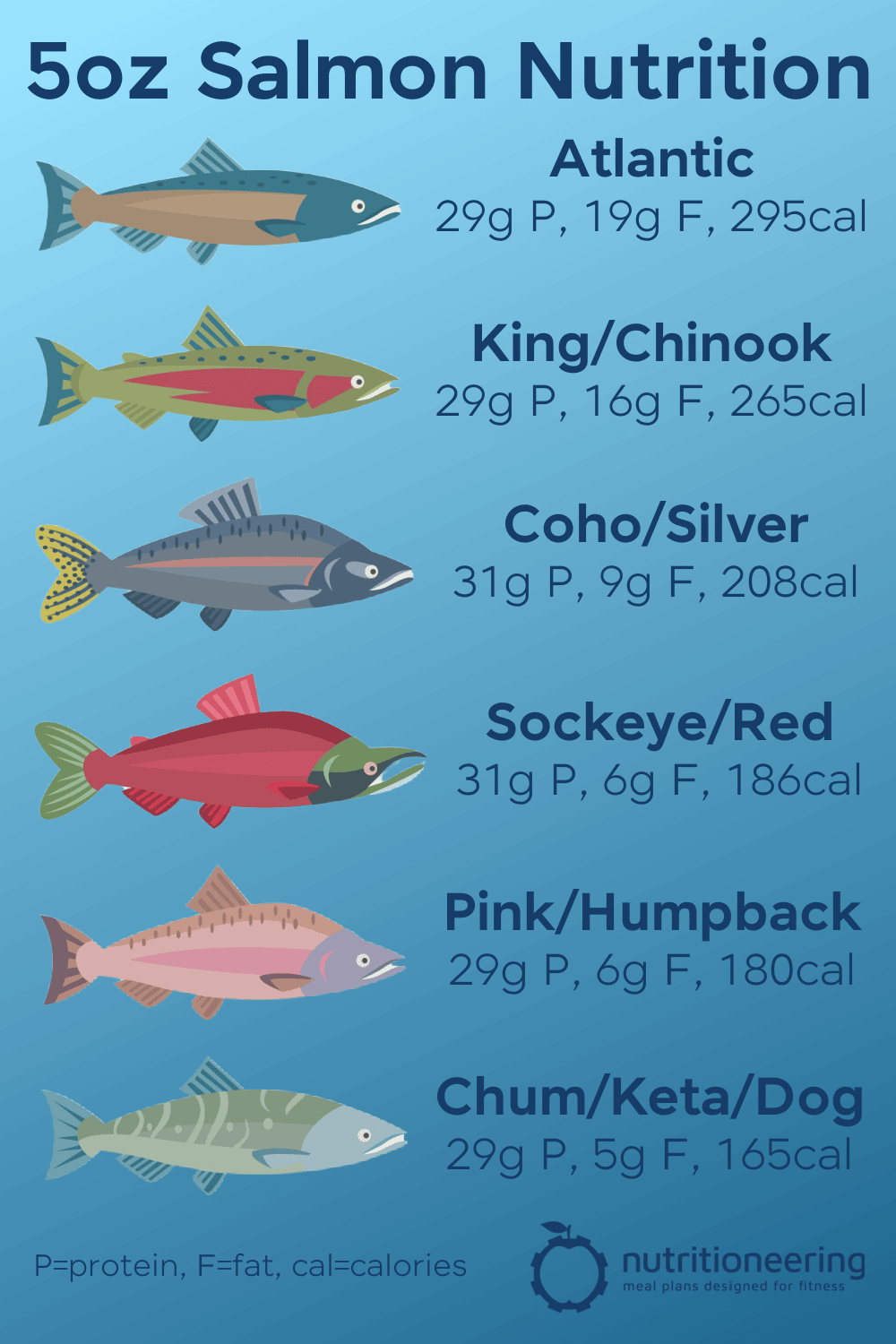 5 oz Salmon Protein Nutrition Infographic