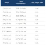 Average Male Chest Size by Height