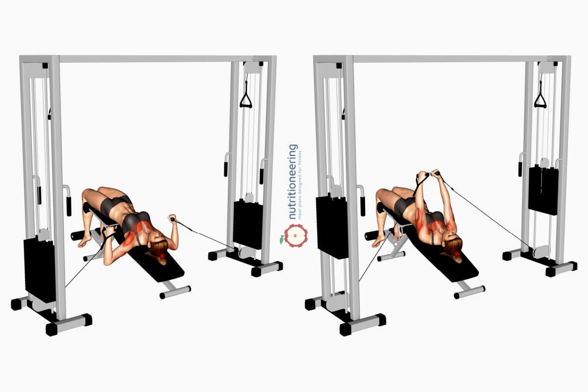 Cable Chest Exercises Decline Press 2