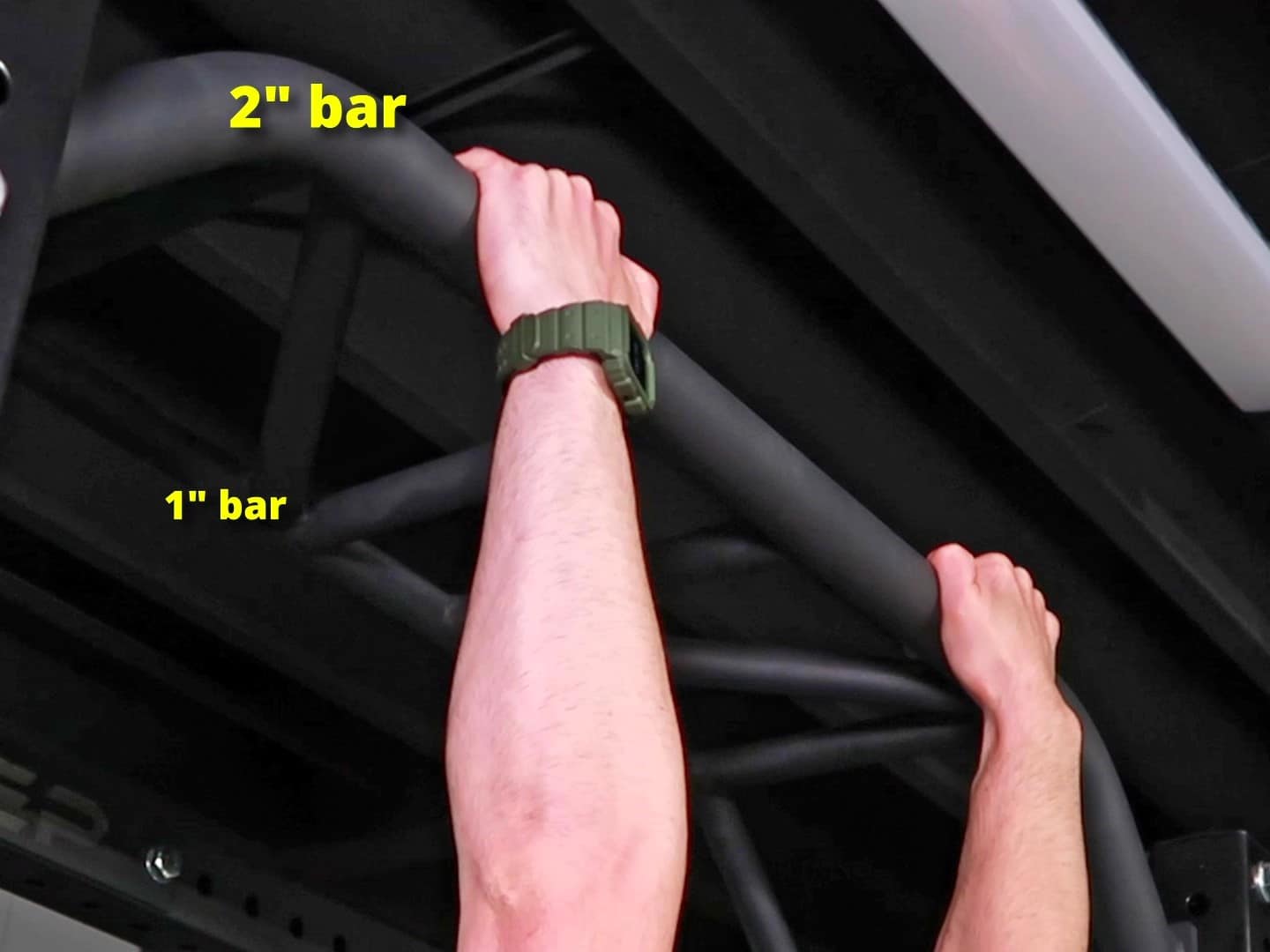 Calf and Forearm Superset 2 – frame at 0m30s Calf and Forearm Superset Dead Hang