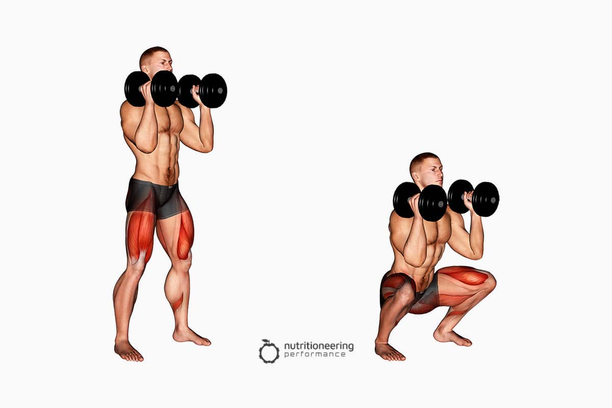 Dumbbell Quad Exercises Front Squat