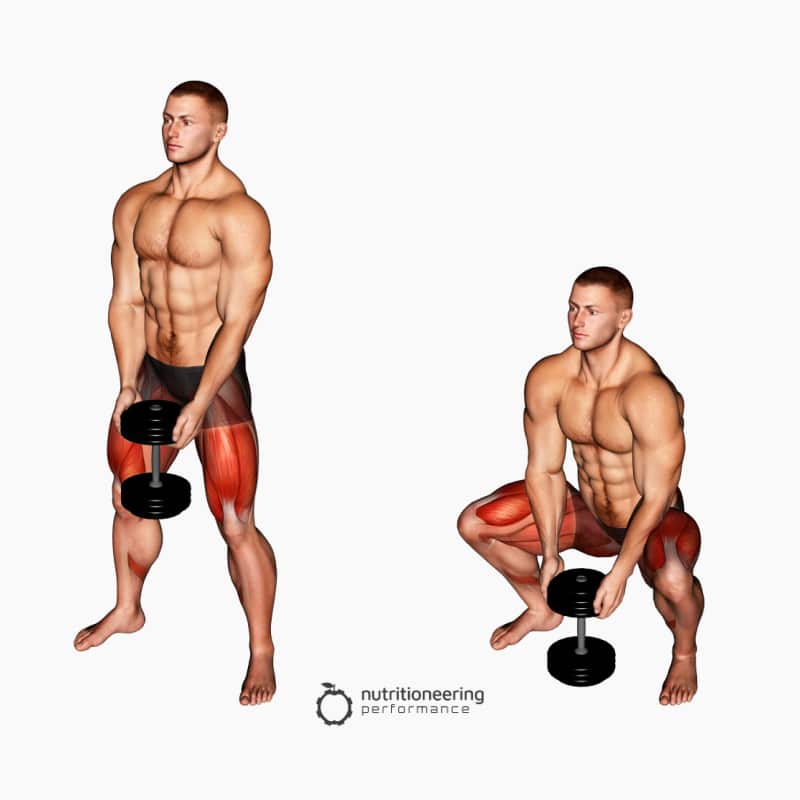 Dumbbell Quad Exercises Sumo Squat