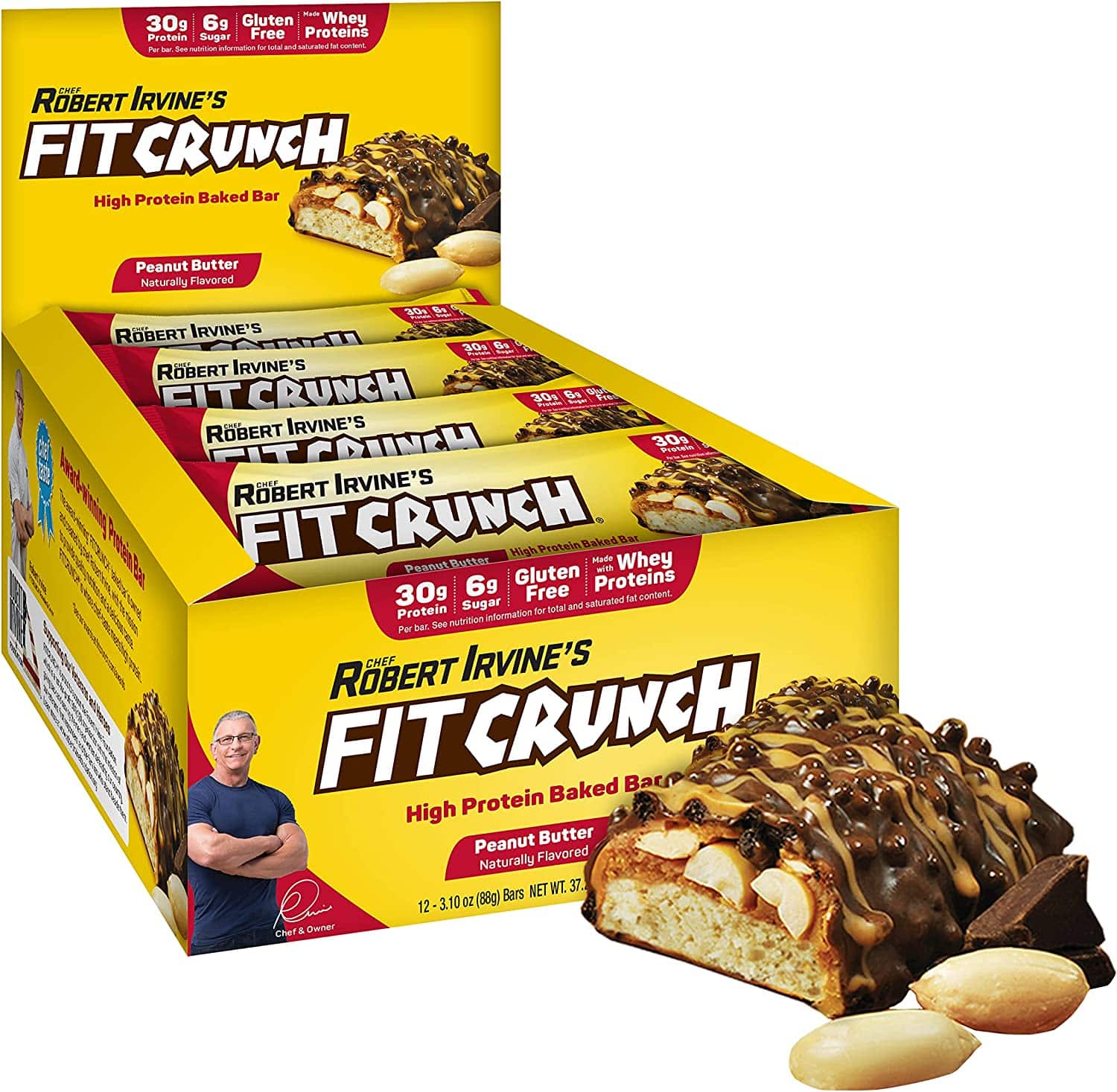 FITCRUNCH Protein Bars for Weight Gain
