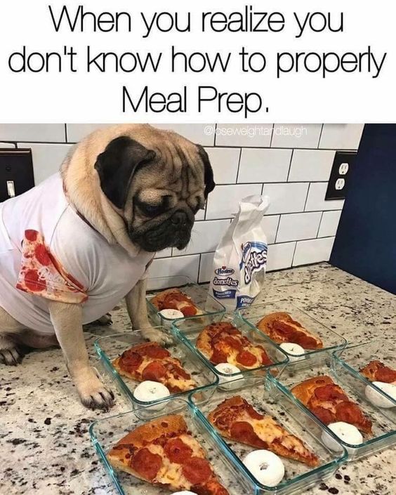 Meal Prep Meme Dog Pizza