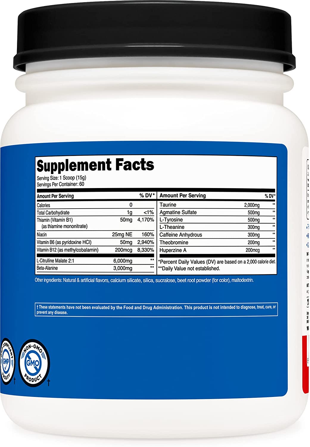 Nutricost Pre Workout Label