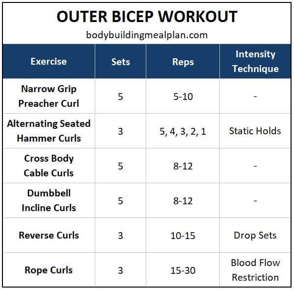 Outer Bicep Workout Routine