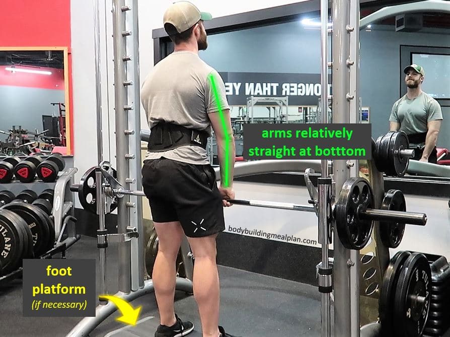 Smith Machine Upright Row Form Bottom